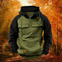 Men's Practical Winter Hoodie Adjustable Fit Zip Front Casual Outdoor