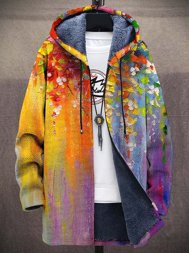 Men's Patterned Cardigan Open Front Long Sleeve Relaxed Fit Layering
