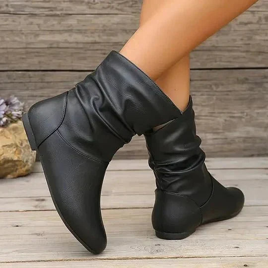 Women's Slouchy Ankle Boots Stylish Casual Chic Everyday Footwear