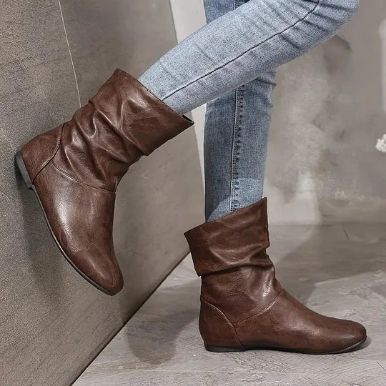Women's Slouchy Ankle Boots Stylish Casual Chic Everyday Footwear