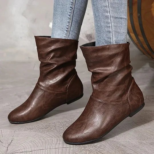 Women's Slouchy Ankle Boots Stylish Casual Chic Everyday Footwear