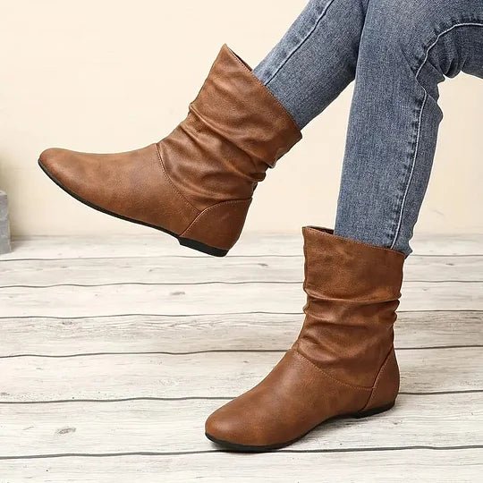 Women's Slouchy Ankle Boots Stylish Casual Chic Everyday Footwear