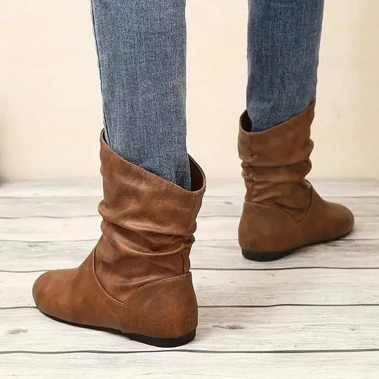 Women's Slouchy Ankle Boots Stylish Casual Chic Everyday Footwear
