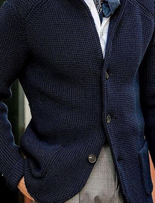 Men's Timeless Knitted Cardigan Long Sleeve Open Front Casual Layering