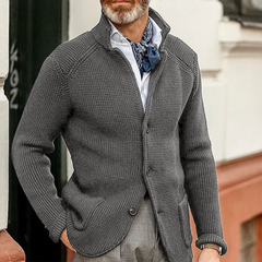 Men's Classic Jacket Tailored Fit Long Sleeve Button Closure Versatile Casual