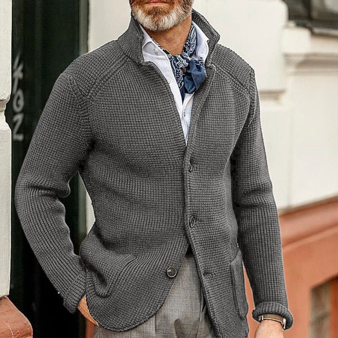 Men's Classic Jacket Tailored Fit Long Sleeve Button Closure Versatile Casual