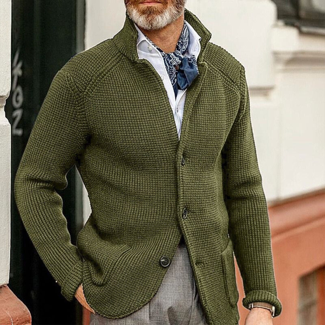 Men's Classic Jacket Tailored Fit Long Sleeve Button Closure Versatile Casual