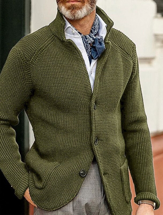 Men's Timeless Knitted Cardigan Long Sleeve Open Front Casual Layering