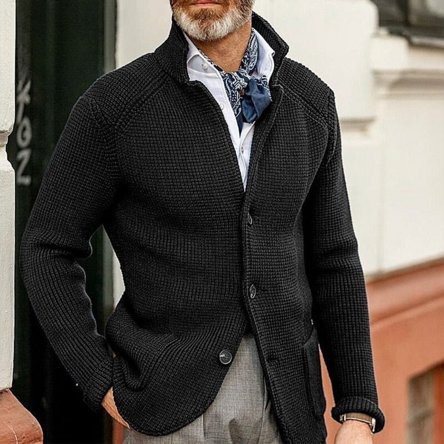 Men's Classic Jacket Tailored Fit Long Sleeve Button Closure Versatile Casual