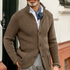 Men's Classic Jacket Tailored Fit Long Sleeve Button Closure Versatile Casual
