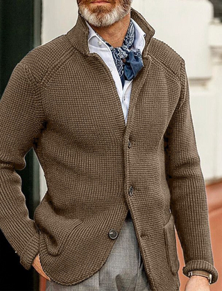 Men's Timeless Knitted Cardigan Long Sleeve Open Front Casual Layering
