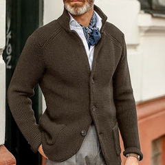 Men's Classic Jacket Tailored Fit Long Sleeve Button Closure Versatile Casual