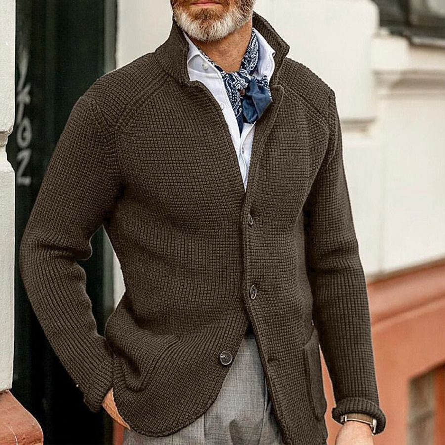 Men's Classic Jacket Tailored Fit Long Sleeve Button Closure Versatile Casual