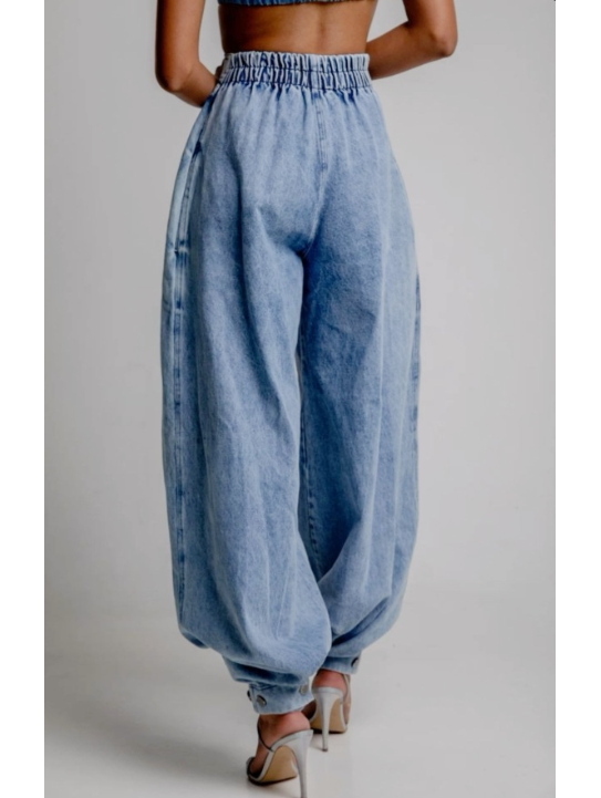 Women's High Waist Balloon Jeans Relaxed Fit Stylish Casual Everyday