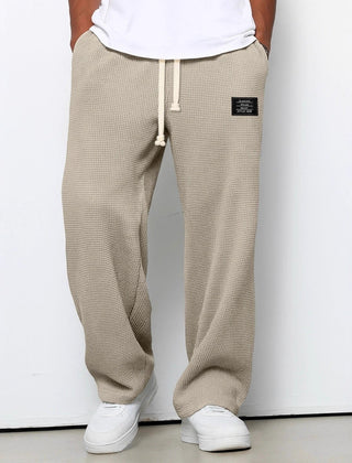 Men's Knit Pants Relaxed Fit Elastic Waist Casual Everyday Wear