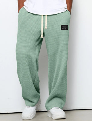 Men's Knit Pants Relaxed Fit Elastic Waist Casual Everyday Wear
