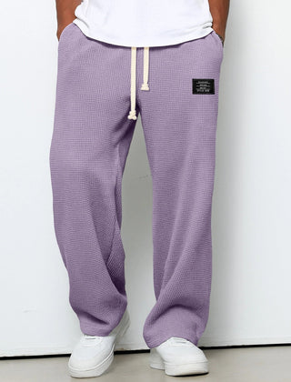 Men's Knit Pants Relaxed Fit Elastic Waist Casual Everyday Wear