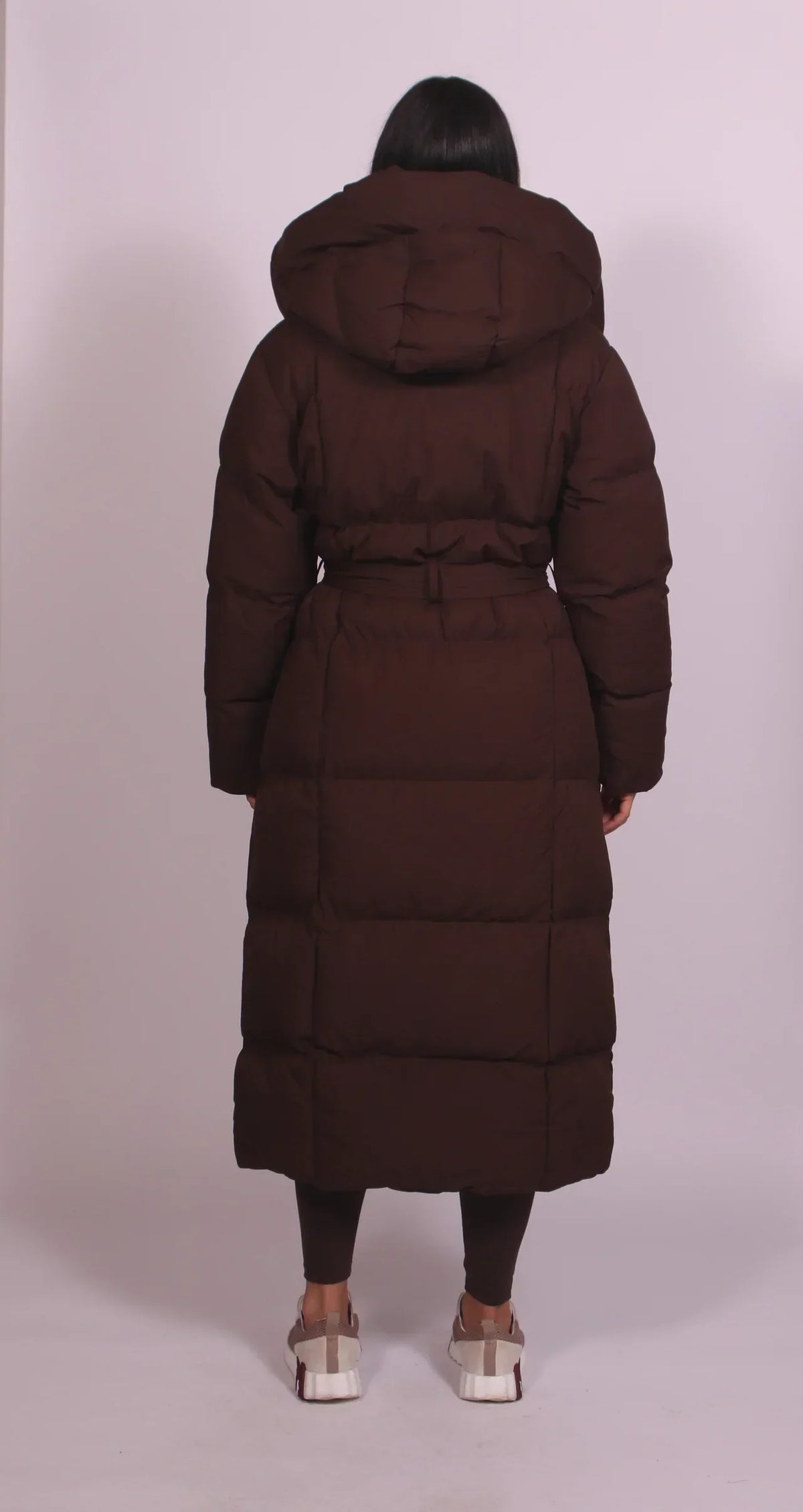 Women's Insulated Long Coat Waist-Defined Style Warm Layering Outerwear