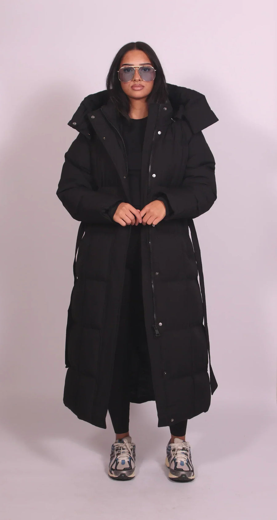 Women's Insulated Long Coat Waist-Defined Style Warm Layering Outerwear