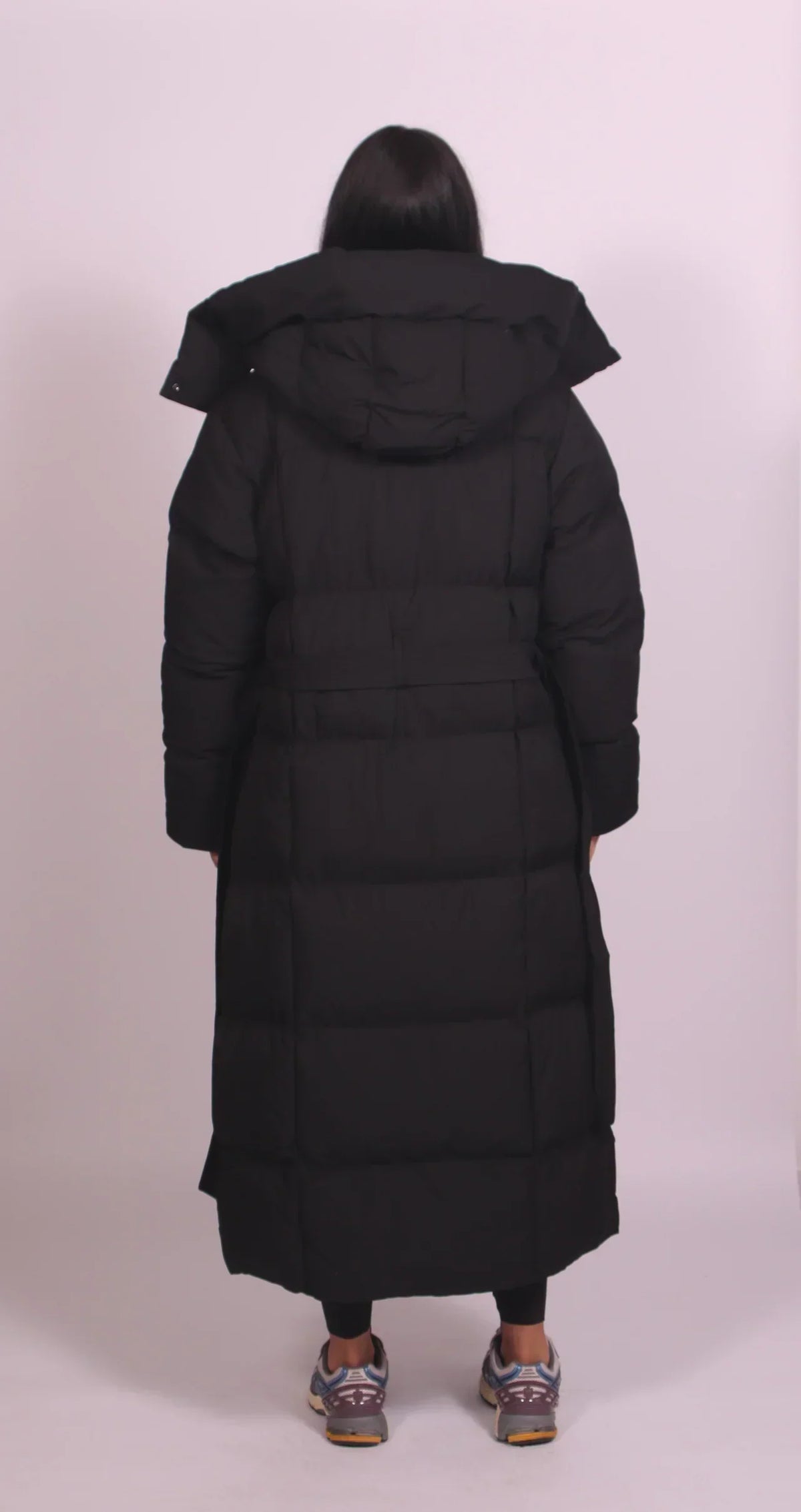 Women's Insulated Long Coat Waist-Defined Style Warm Layering Outerwear