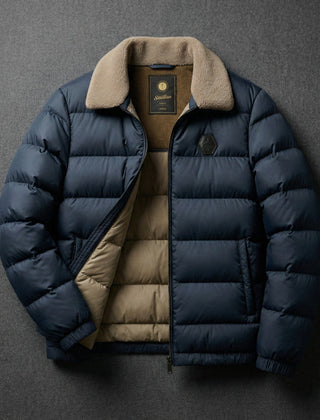 Men's Insulated Down Jacket Full-Zip Hooded Outdoor Casual