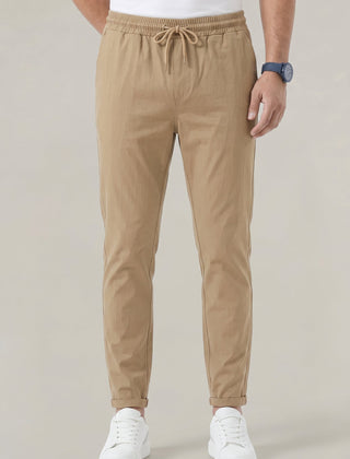 Men's Stretch Fit Casual Pants Elastic Waist Everyday Versatile Wear