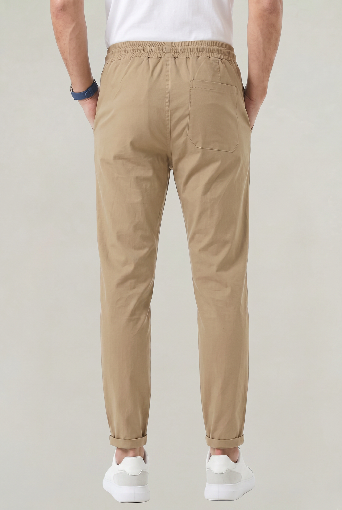 Men's Stretch Fit Casual Pants Elastic Waist Everyday Versatile Wear