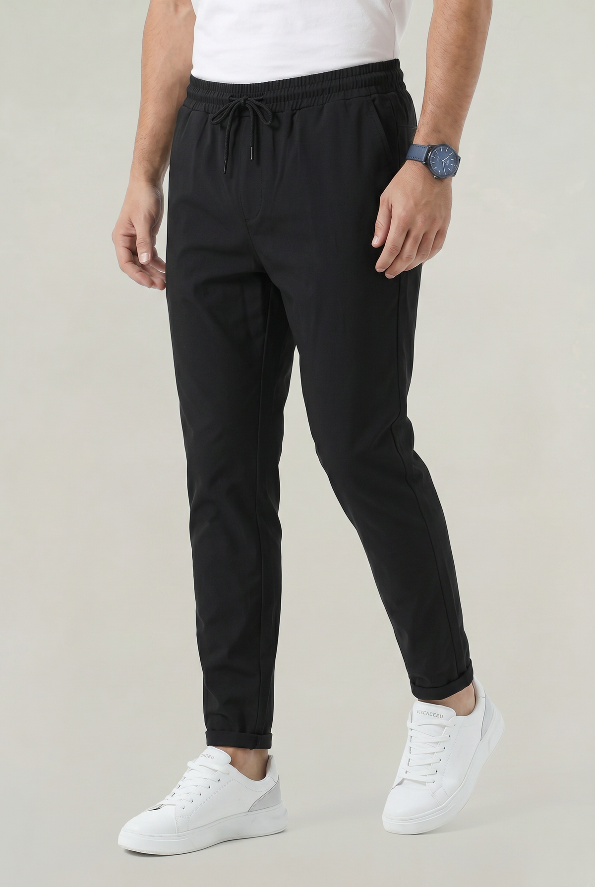 Men's Stretch Fit Casual Pants Elastic Waist Everyday Versatile Wear