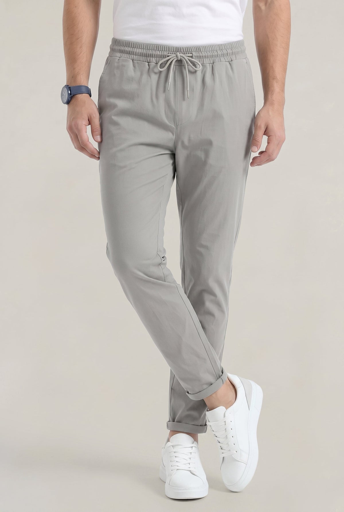 Men's Stretch Fit Casual Pants Elastic Waist Everyday Versatile Wear