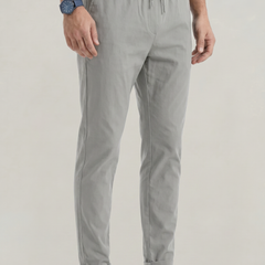Men's Stretch Fit Casual Pants Elastic Waist Everyday Versatile Wear