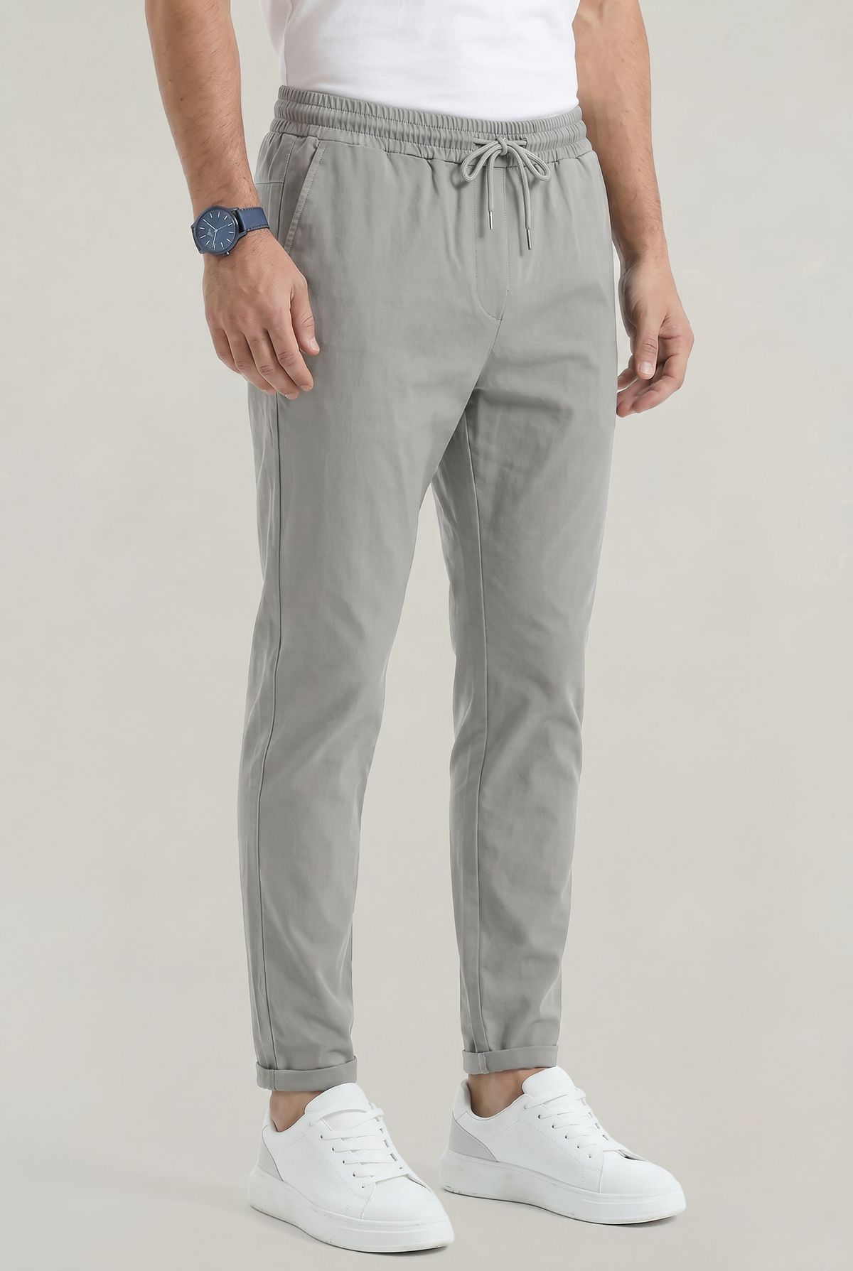 Men's Stretch Fit Casual Pants Elastic Waist Everyday Versatile Wear