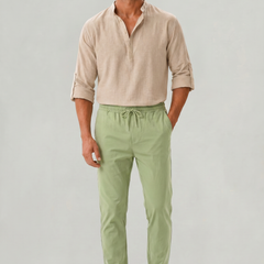 Men's Stretch Fit Casual Pants Elastic Waist Everyday Versatile Wear