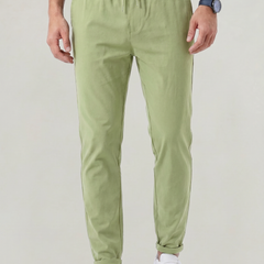 Men's Stretch Fit Casual Pants Elastic Waist Everyday Versatile Wear
