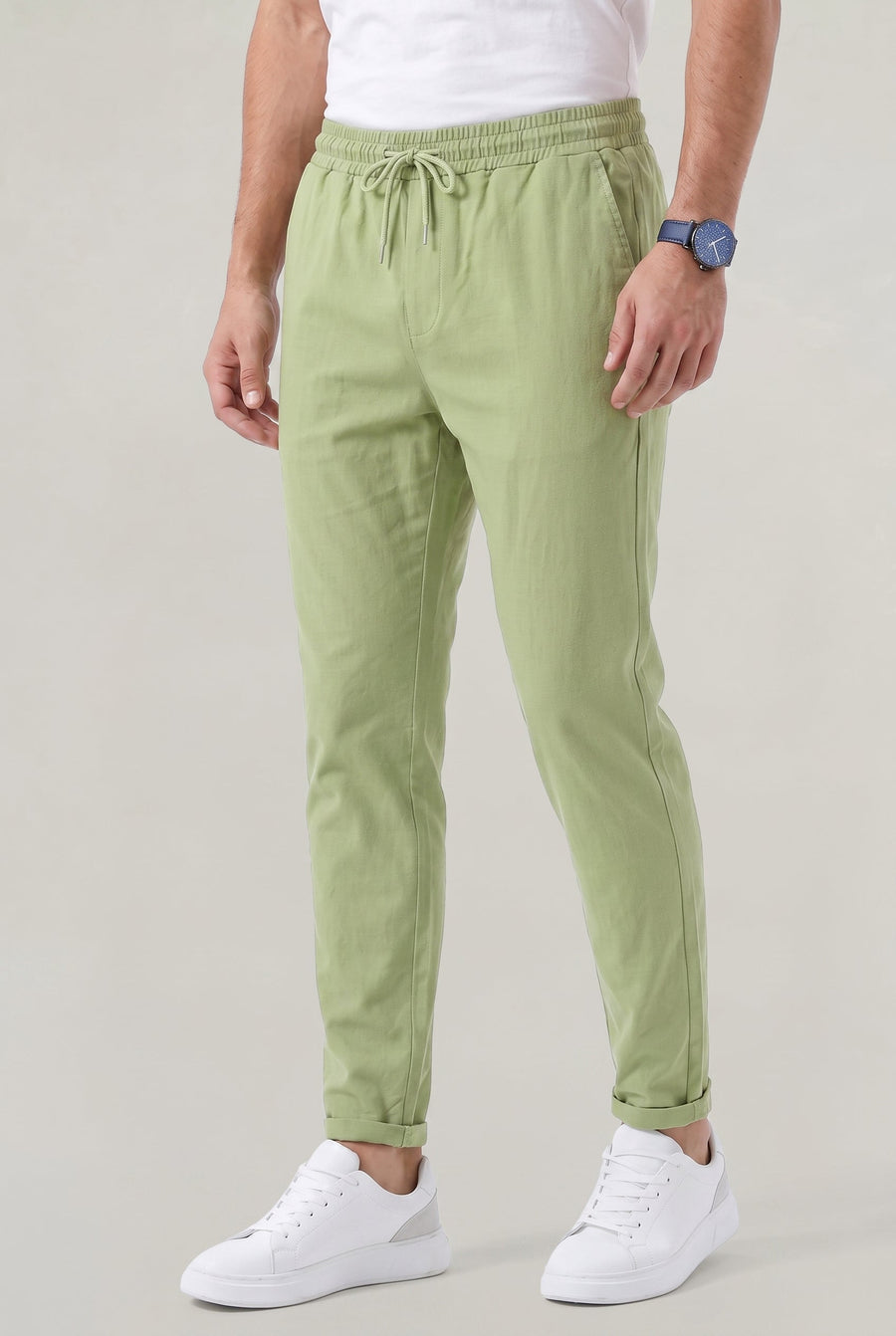 Men's Stretch Fit Casual Pants Elastic Waist Everyday Versatile Wear