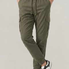 Men's Slim Fit Cargo Pants Utility Pockets Versatile Everyday Casual