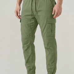 Men's Slim Fit Cargo Pants Utility Pockets Versatile Everyday Casual
