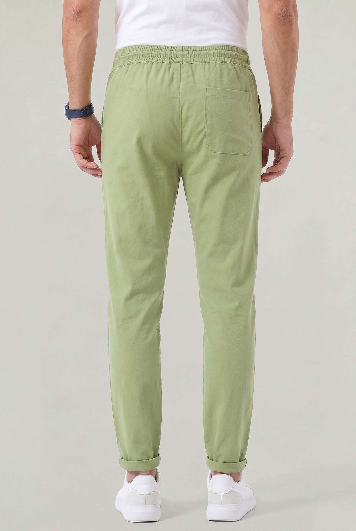 Men's Stretch Fit Casual Pants Elastic Waist Everyday Versatile Wear