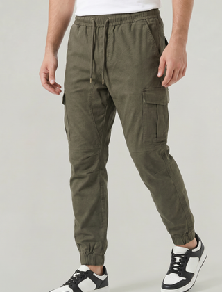 Men's Slim Fit Cargo Pants Utility Pockets Versatile Everyday Casual