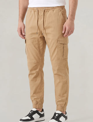 Men's Slim Fit Cargo Pants Utility Pockets Versatile Everyday Casual