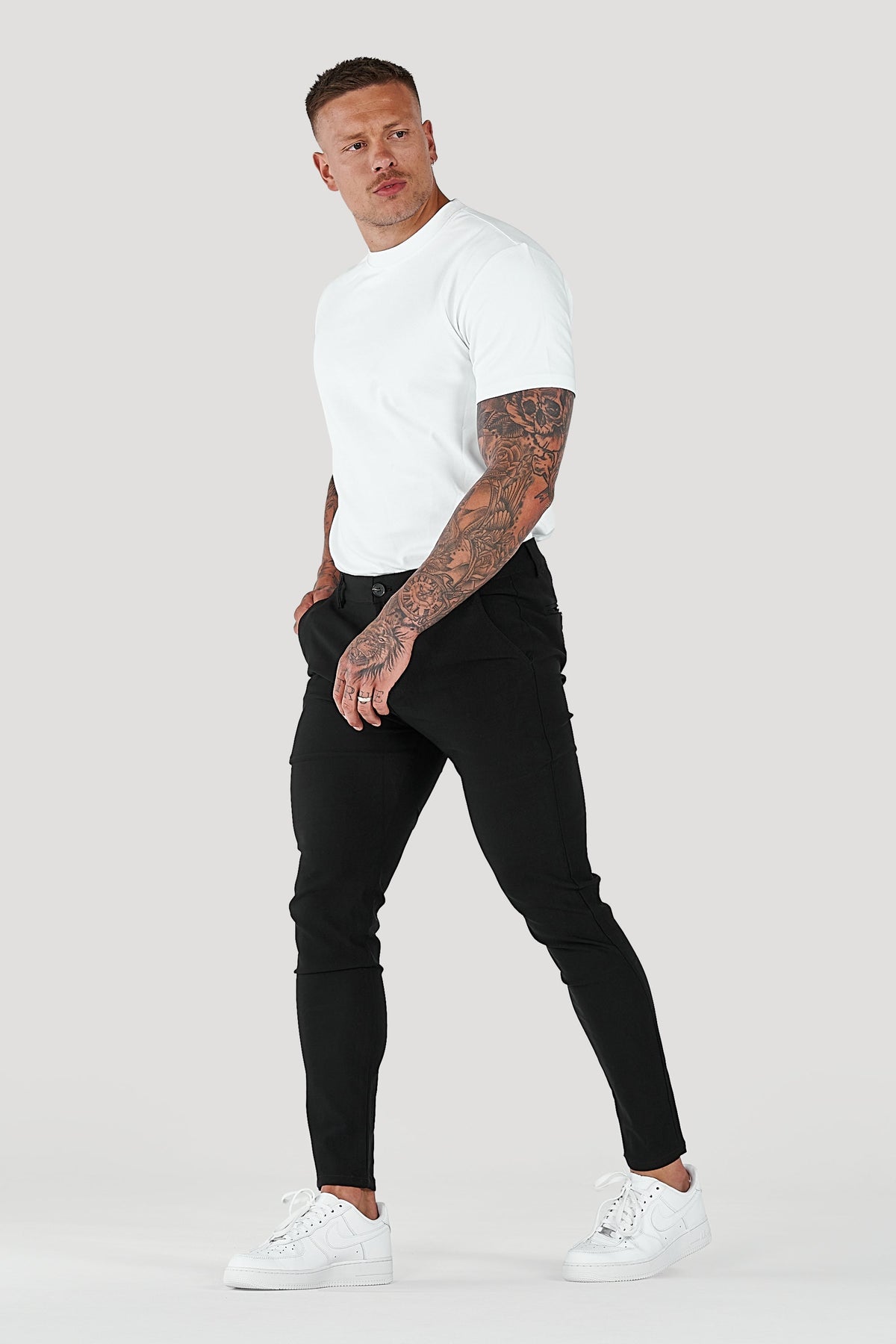 Men's Tailored Pants Slim Fit Classic Style Versatile Everyday Wear
