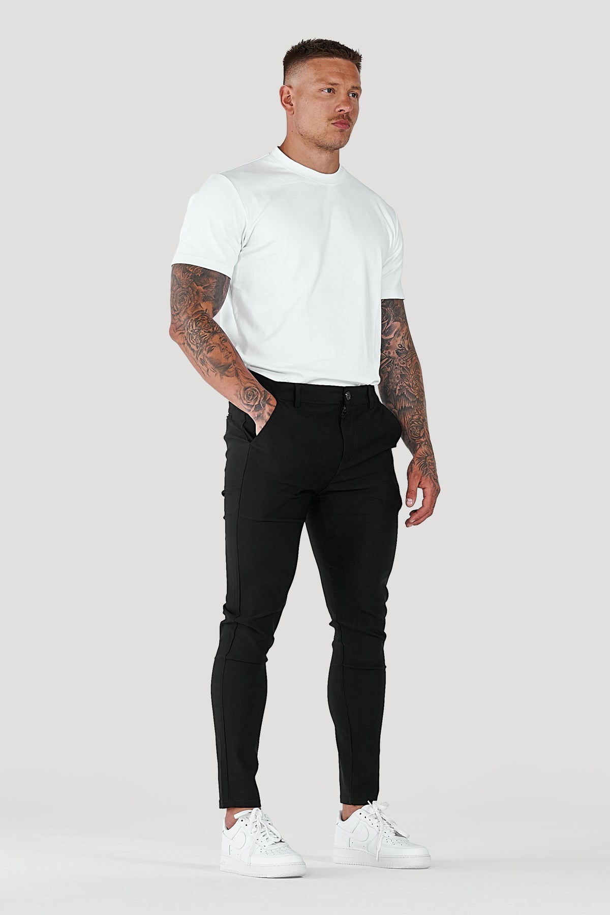 Men's Tailored Pants Slim Fit Classic Style Versatile Everyday Wear