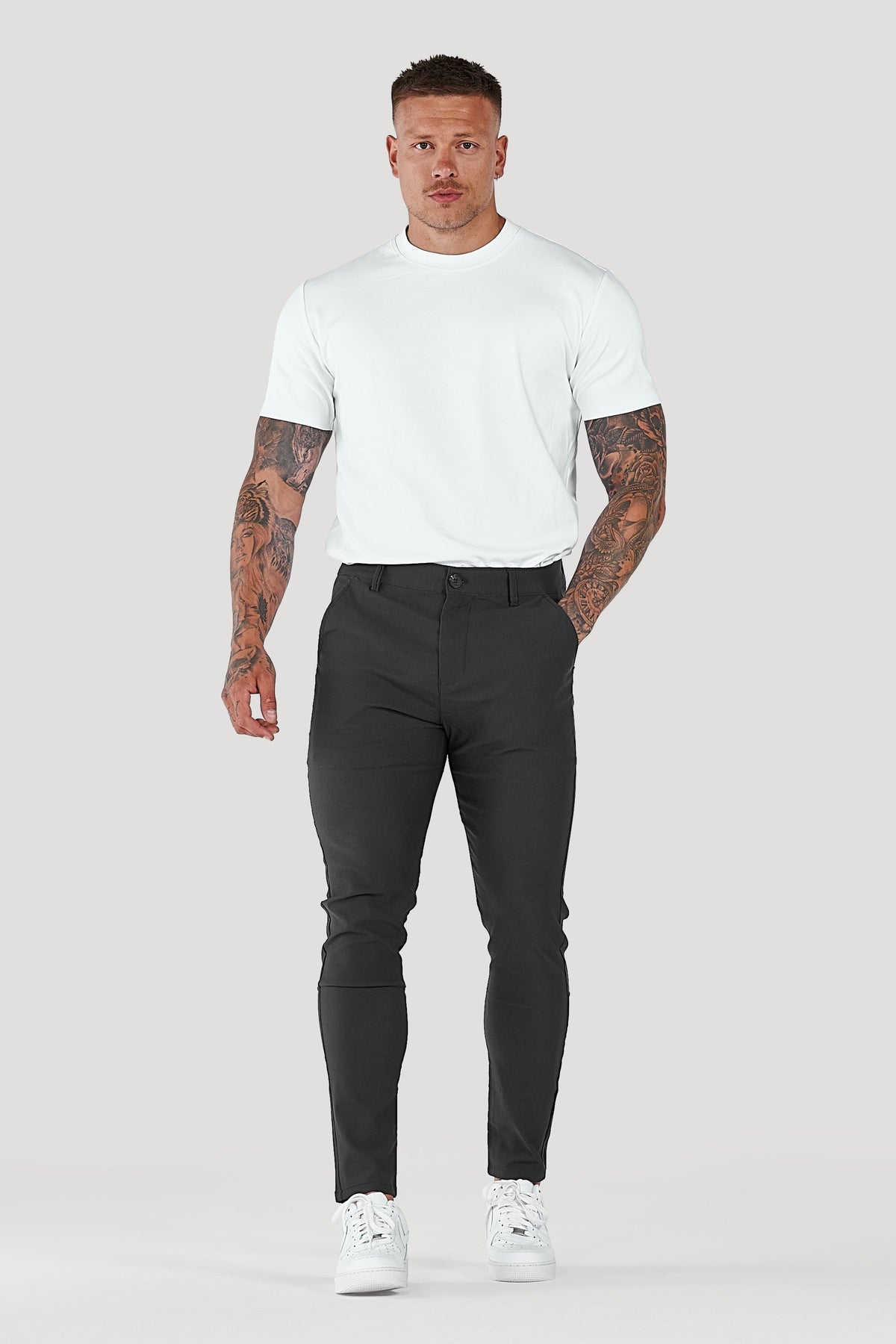 Men's Tailored Pants Slim Fit Classic Style Versatile Everyday Wear