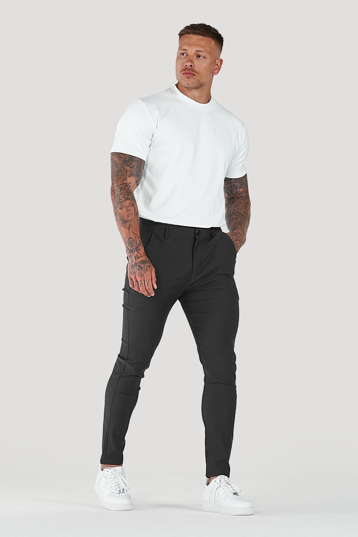 Men's Tailored Pants Slim Fit Classic Style Versatile Everyday Wear