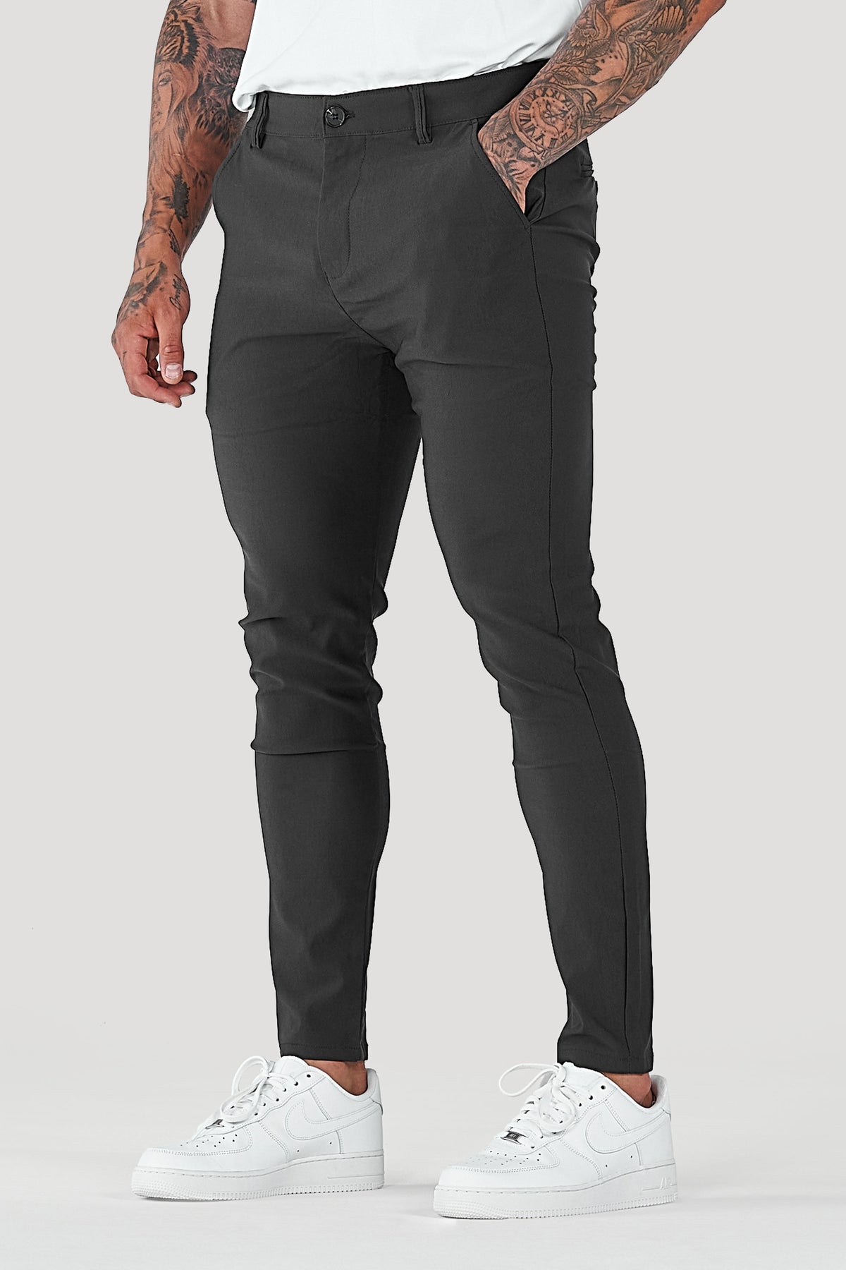 Men's Tailored Pants Slim Fit Classic Style Versatile Everyday Wear