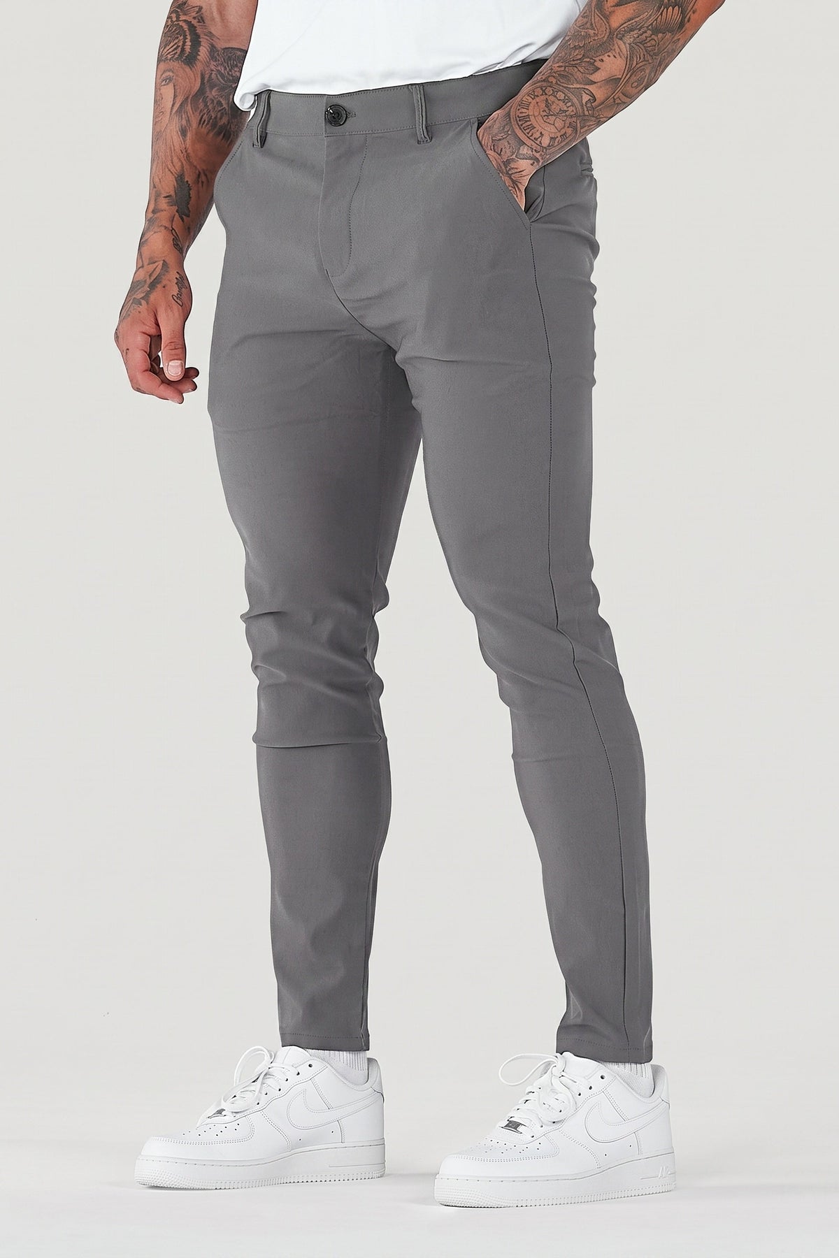 Men's Tailored Pants Slim Fit Classic Style Versatile Everyday Wear