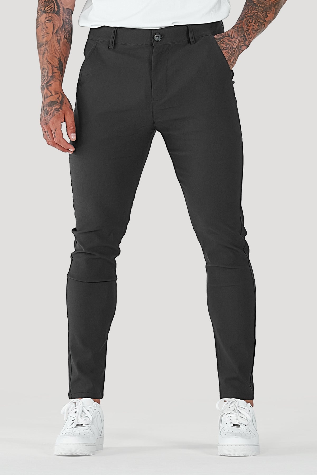 Men's Tailored Pants Slim Fit Classic Style Versatile Everyday Wear