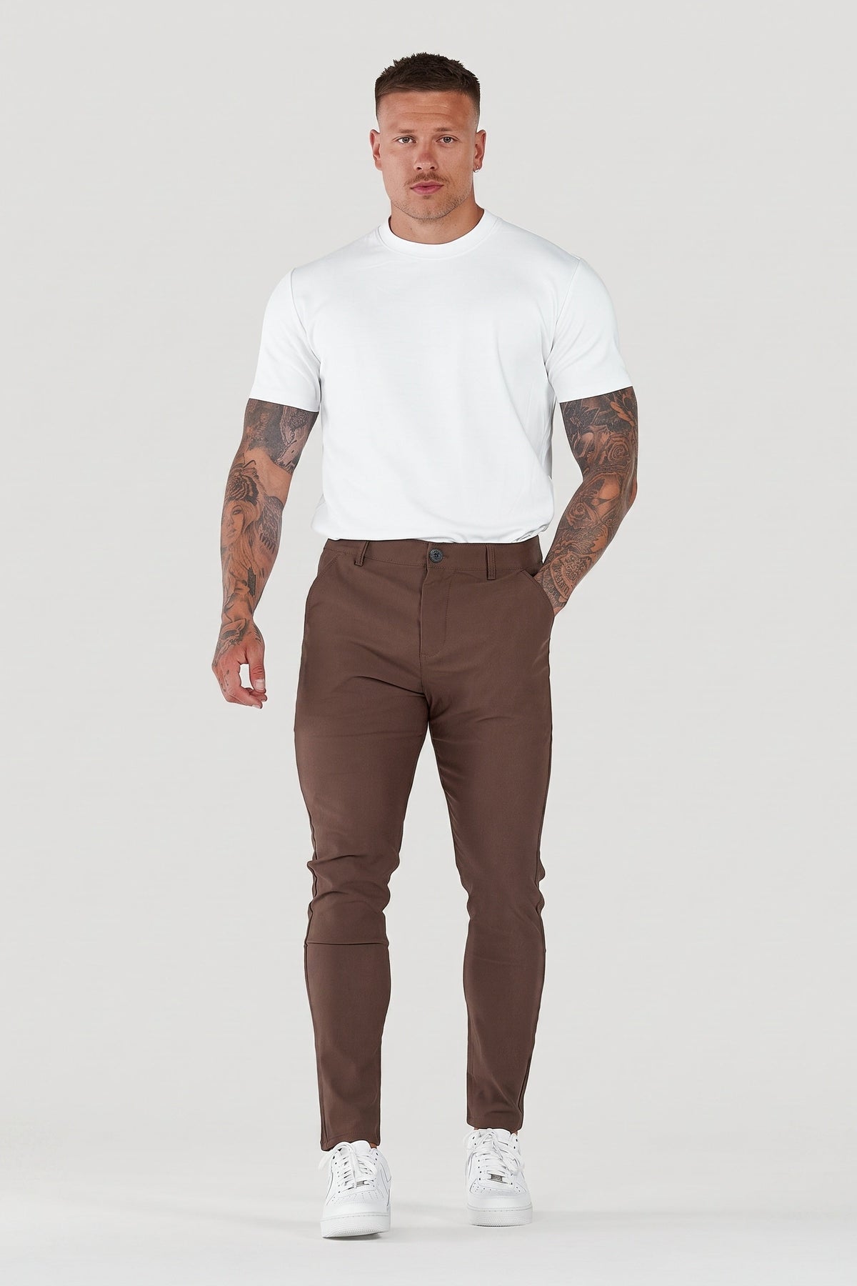 Men's Tailored Pants Slim Fit Classic Style Versatile Everyday Wear