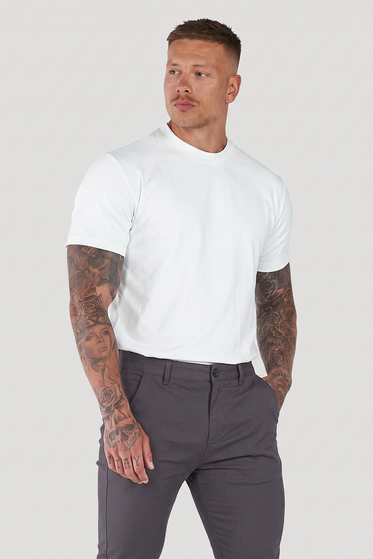 Men's Tailored Pants Slim Fit Classic Style Versatile Everyday Wear