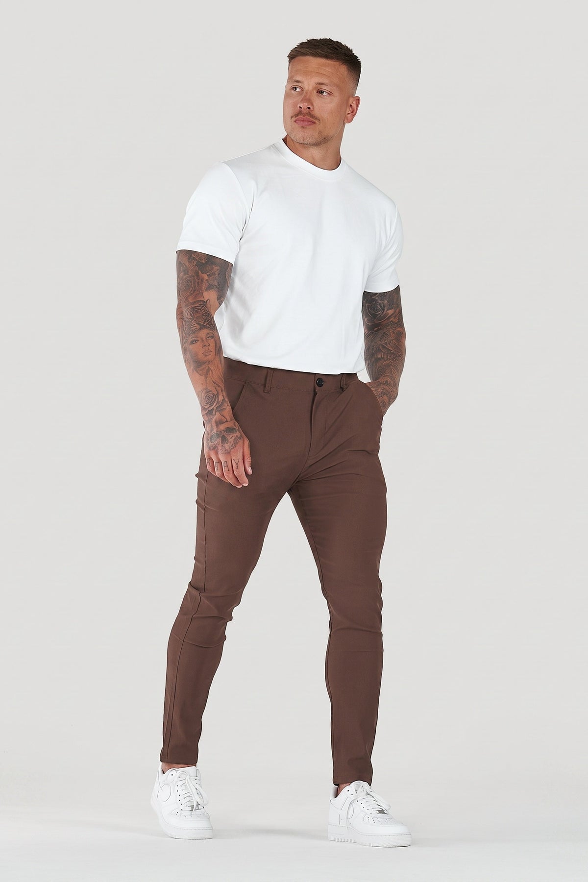 Men's Tailored Pants Slim Fit Classic Style Versatile Everyday Wear