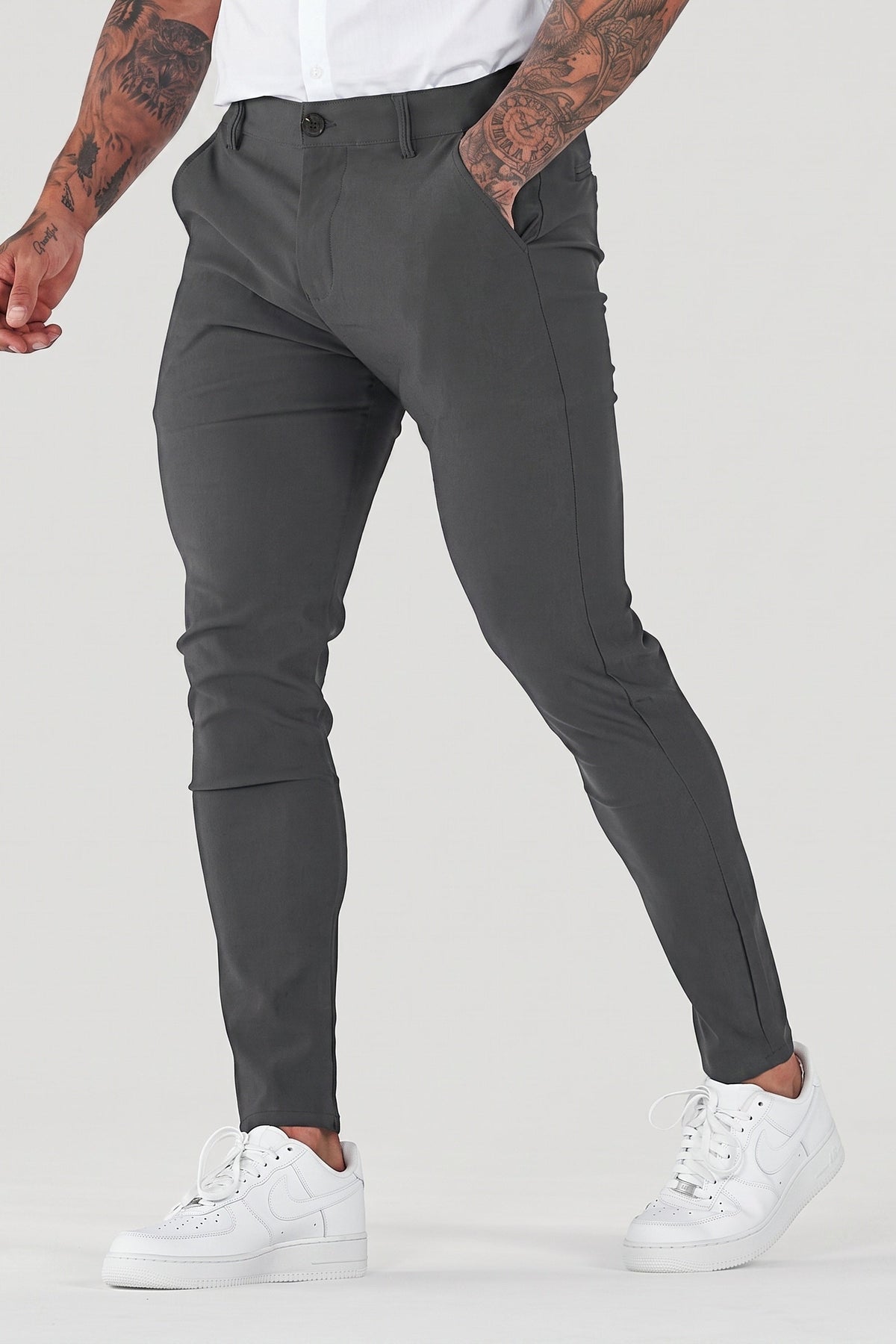 Men's Tailored Pants Slim Fit Classic Style Versatile Everyday Wear